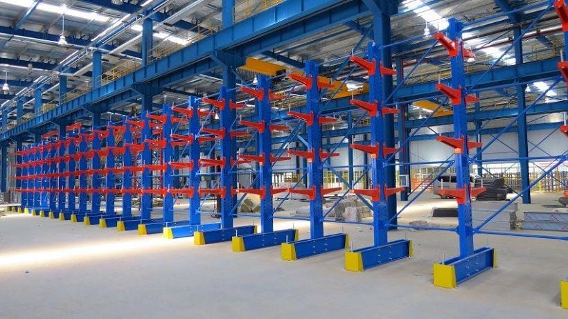 Lumber and Pipe Storage Warehouse Heavy Duty Cantilever Rack