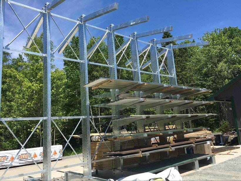 Lumber and Pipe Storage Warehouse Heavy Duty Cantilever Rack